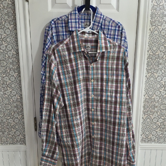 Peter Millar Other - Peter Millar Set Of 2 100% Cotton Collared Button Down Long Sleeve Shirts Large‌